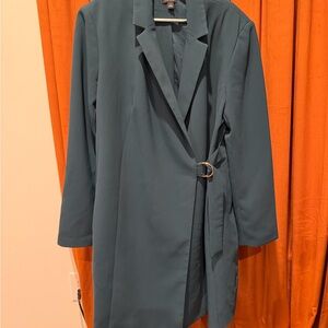 Hunter green Belted dress